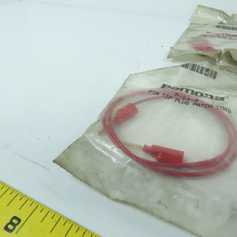 Pomona P-24-2 Pin Tip Plug Patch Cord Lot Of 4