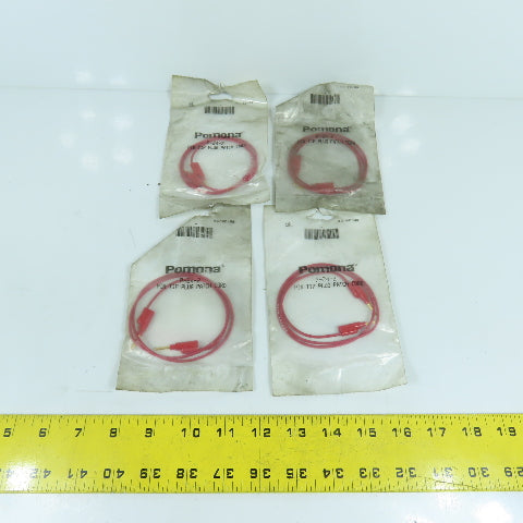Pomona P-24-2 Pin Tip Plug Patch Cord Lot Of 4