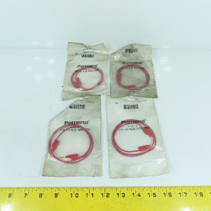 Pomona P-24-2 Pin Tip Plug Patch Cord Lot Of 4