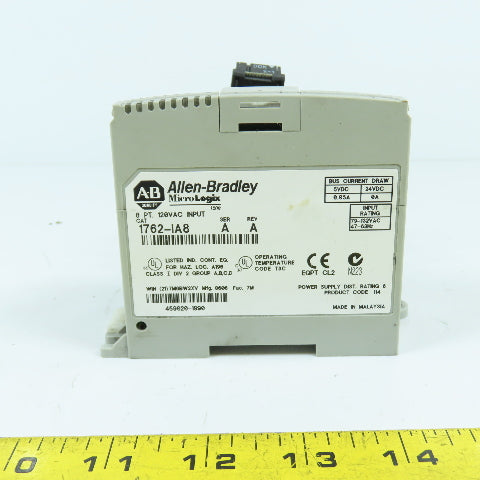 Allen Bradley 1762-IA8 Ser A Rev A MicroLogix 8 Point 120VAC Input Module