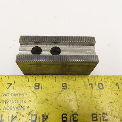 H&R Manf. 164895-SJ 2-1/2" x 1" x 1-1/4" Steel Serrated Lathe Chuck Jaw Lot/3