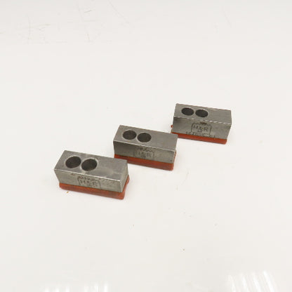 H&R Manf. 164895-SJ 2-1/2" x 1" x 1-1/4" Steel Serrated Lathe Chuck Jaw Lot/3