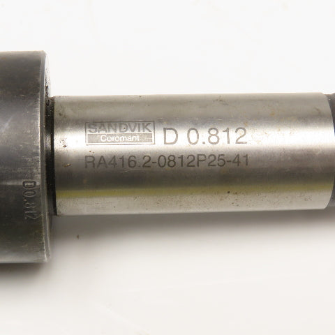Sandvik RA416.-0812P25-41 D 0.812 Indexing Insert Coolant Fed Drill 7-3/4" OAL