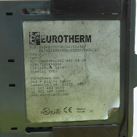 Eurotherm 2204E 2204E/CC/VH/H6/R1/RF/XX/XX/2YM/FNG/XXXXX Temp Controller Base