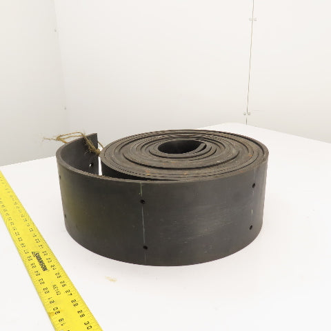 30' Long x 6" Wide Bucket Elevator Conveyor Rubber Belt W/ Holes 8" Centers