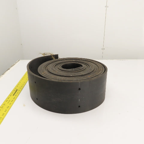 30' Long x 6" Wide Bucket Elevator Conveyor Rubber Belt W/ Holes 8" Centers