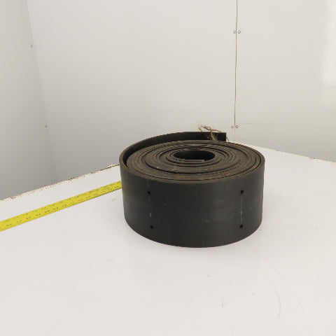 30' Long x 6" Wide Bucket Elevator Conveyor Rubber Belt W/ Holes 8" Centers