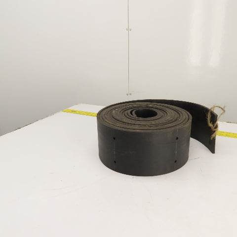 30' Long x 6" Wide Bucket Elevator Conveyor Rubber Belt W/ Holes 8" Centers