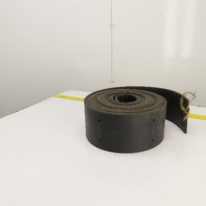 30' Long x 6" Wide Bucket Elevator Conveyor Rubber Belt W/ Holes 8" Centers