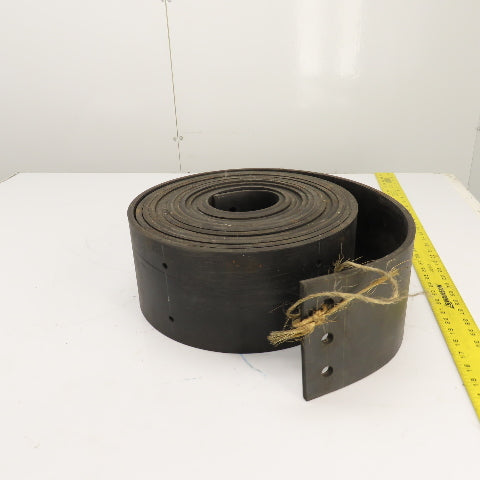 30' Long x 6" Wide Bucket Elevator Conveyor Rubber Belt W/ Holes 8" Centers