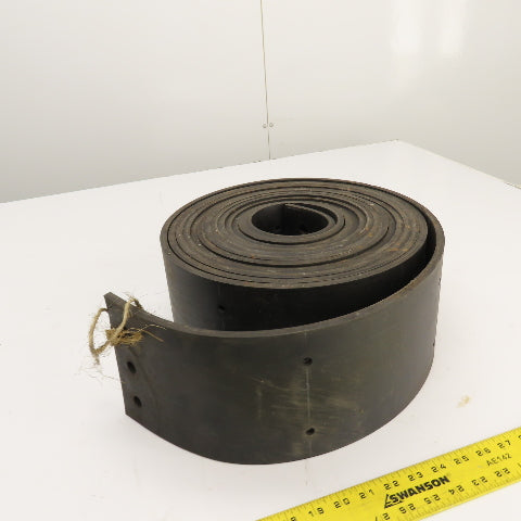 30' Long x 6" Wide Bucket Elevator Conveyor Rubber Belt W/ Holes 8" Centers