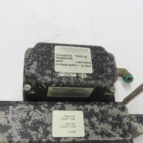 Fairchild TFI5221-40 Electro-Pneumatic Transducer 4-20/10-50mA 20PSIG