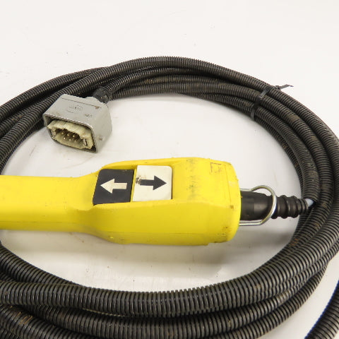 Schneider 25' Long 2-Push Button Hand-Held Hoist Pendant Up-Down W/Harting Plug