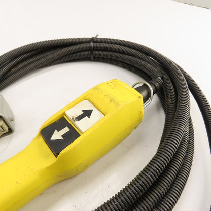 Schneider 25' Long 2-Push Button Hand-Held Hoist Pendant Up-Down W/Harting Plug