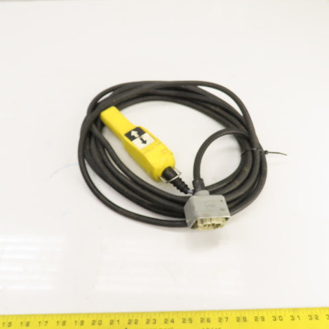 Schneider 25' Long 2-Push Button Hand-Held Hoist Pendant Up-Down W/Harting Plug