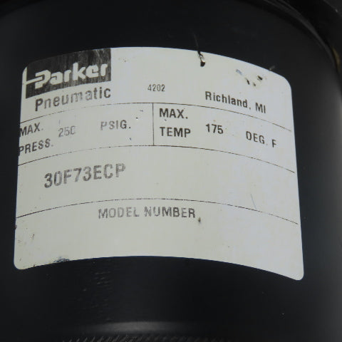 Parker 30F73ECP Pneumatic Filter 250PSI 1-1/2" NPT