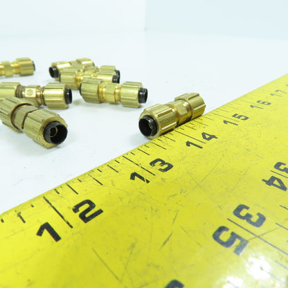 1/4" Tube Compression Brass Union Coupling Splice Lot Of 15