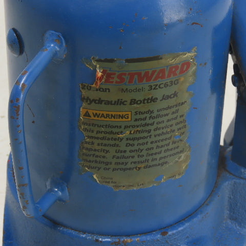 Westward 3ZC63G 20 Ton Manual Hydraulic Bottle Jack