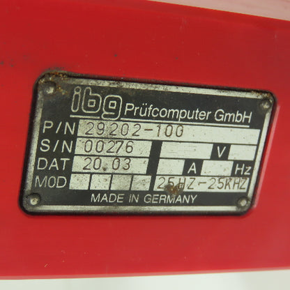 IBG Prufcomputer 29202-100 Encircling Coil 25HZ-25KHZ 100mm