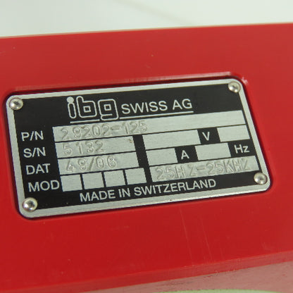 IBG Prufcomputer 29202-125 Encircling Coil 25HZ-25KHZ 125mm