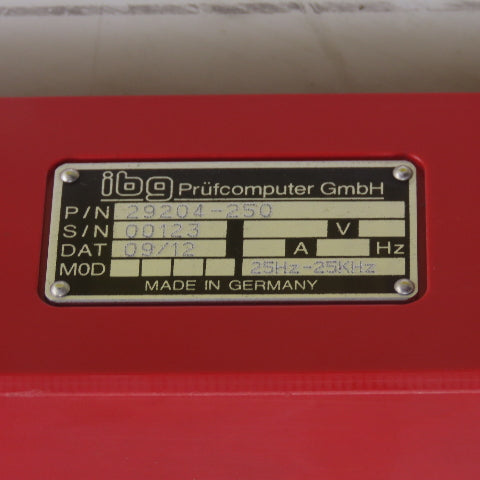 IBG Prufcomputer 29204-250 Encircling Coil 25HZ-25KHZ 250mm