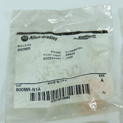 Allen Bradley 800MR-N1A 22mm Amber Pilot Light Cover Lot Of 8 New
