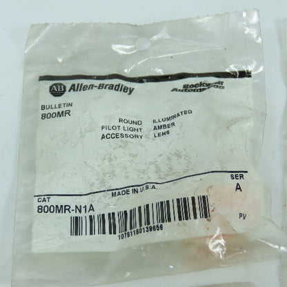 Allen Bradley 800MR-N1A 22mm Amber Pilot Light Cover Lot Of 8 New