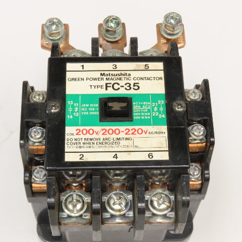 Matsushita FC-35 Green Power Magnetic Contactor 200/220V Coil 600V 18.5kW