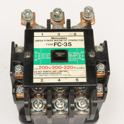 Matsushita FC-35 Green Power Magnetic Contactor 200/220V Coil 600V 18.5kW