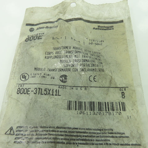 Allen Bradley 800E-3TL5X11L Transformer Module W/ Latch 110/120V