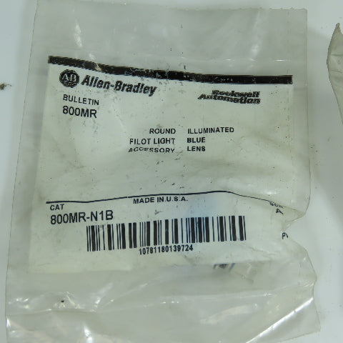 Allen Bradley 800MR-N1B 22mm Blue Pilot Light Cover Lot Of 9 New