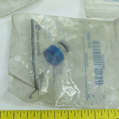 Allen Bradley 800MR-N1B 22mm Blue Pilot Light Cover Lot Of 9 New