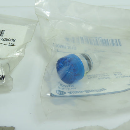 Allen Bradley 800MR-N1B 22mm Blue Pilot Light Cover Lot Of 9 New