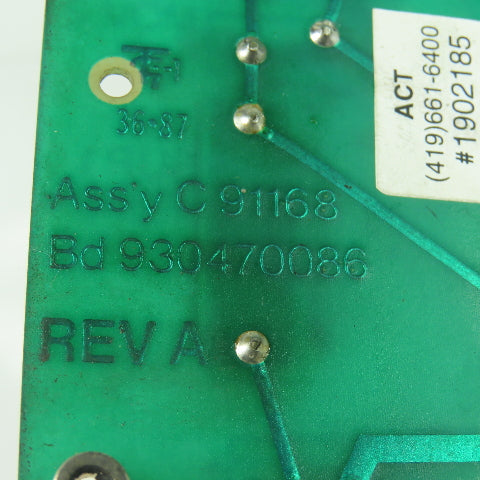 C 91168 Relay Assembly Circuit Board Rev A 930470086