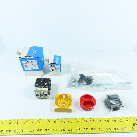 Baco 222104 50A 600VAC Disconnect Switch W/ Accessories 222 269 & 222 274 New