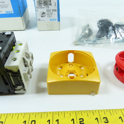 Baco 222104 50A 600VAC Disconnect Switch W/ Accessories 222 269 & 222 274 New
