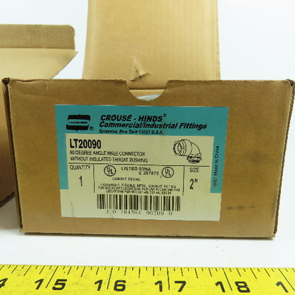 Crouse-Hinds LT20090 2" 90° Male Conduit Connector & LT200 Straight Lot/2