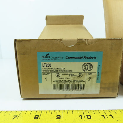Crouse-Hinds LT20090 2" 90° Male Conduit Connector & LT200 Straight Lot/2