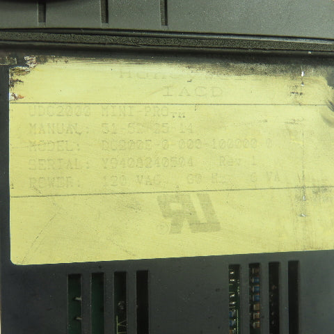 Honeywell DC200E-0-000-100000-0 UDC2000 Mini-Pro Digital Controller 120VAC Rev 1