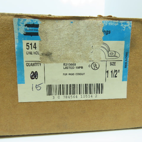 Crouse-Hinds 514 1-1/2" One Hole Rigid Conduit Clamp Lot Of 85