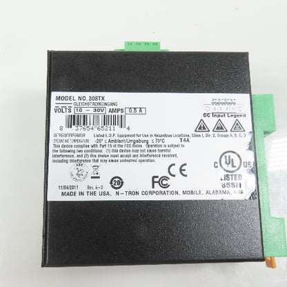 N-Tron 308TX 8-Port Unmanaged Ethernet Switch 10-30V (Clean)