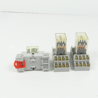 Square D RSD4P14V53 8501 24VDC Relay & Base 3A 120/240VAC 1/10HP Lot Of 3