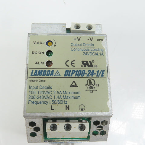 Lambda DLP100-24-1/E 24V DC 4.1A Power Supply 100-120/200-240VAC Input
