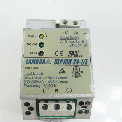 Lambda DLP100-24-1/E 24V DC 4.1A Power Supply 100-120/200-240VAC Input