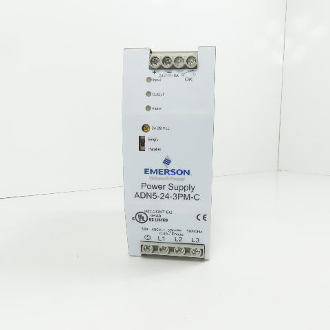 Emerson ADN5-24-3PM-C 24V DC 5A Power Supply 380-480V 3PH 3W+PE Input 50/60HZ