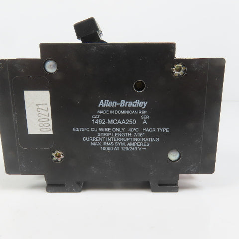 Allen Bradley 1492-MCAA 1492-MCFA Type T 50A 2-Pole Thermal Circuit Breaker