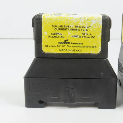 Buss TCF10 Time Delay Dual Element Cube Fuse 10A W/ TCFH30 Bases Lot Of 5