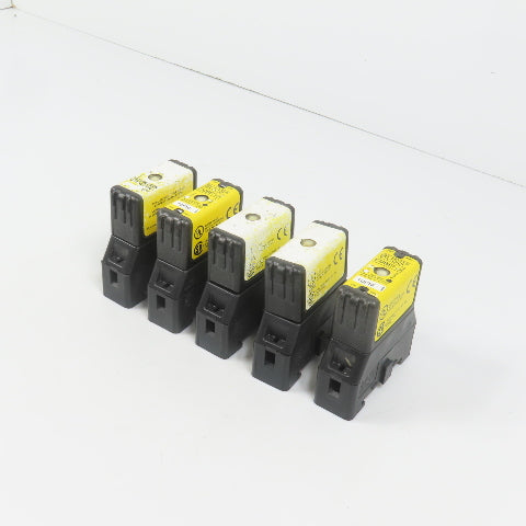 Buss TCF10 Time Delay Dual Element Cube Fuse 10A W/ TCFH30 Bases Lot Of 5