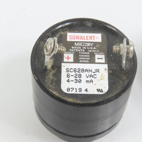 Mallory SC628ANJR Sonalert Panel Mount Warning Buzzer 6-28VAC Lot of 2