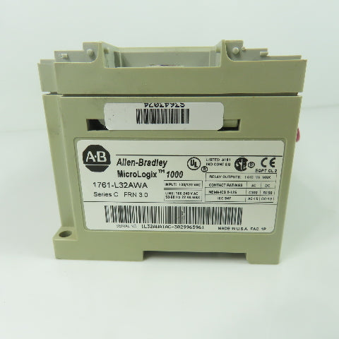 Allen Bradley 1761-L32AWA MicroLogix 1000 Ser C FRN 3.0 Controller